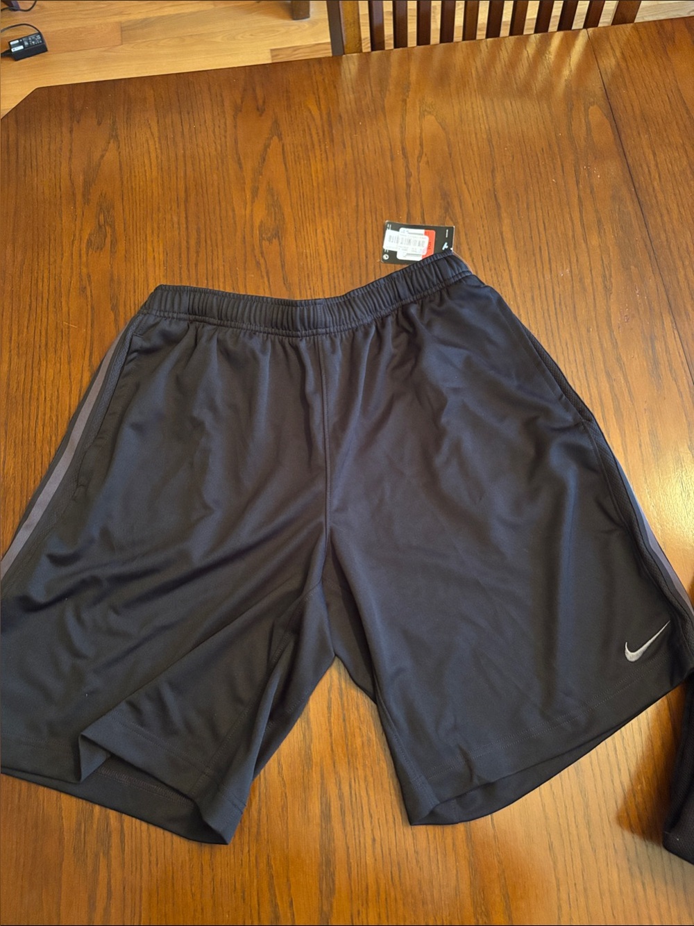 Nike Men’s Black Athletic Training Shorts with Reflective Swoosh